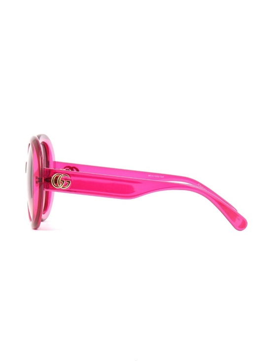 Gucci - Pink GG Round Sunglasses